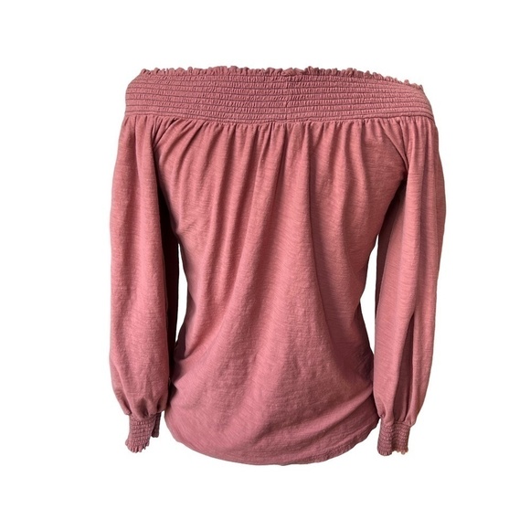 Off The Shoulder Smocked Blouse in Rosewater Size XS - Picture 6 of 11